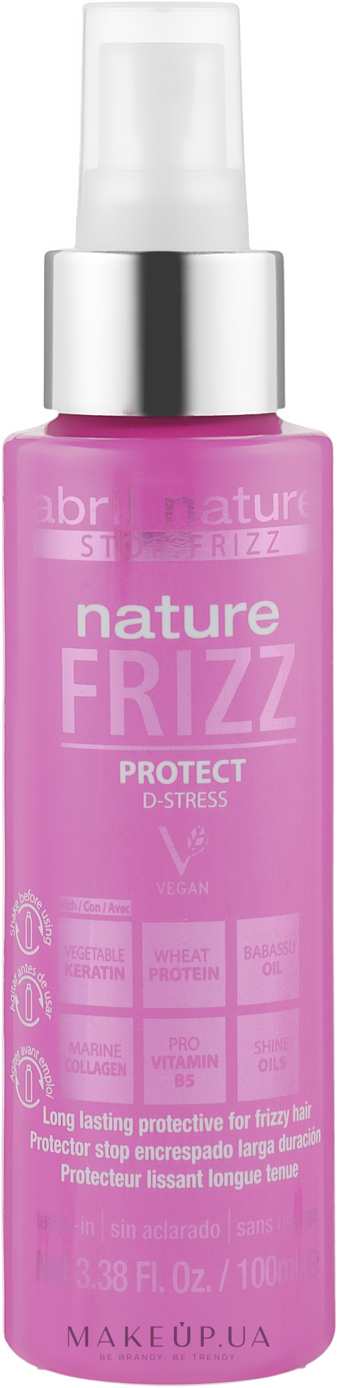 Спрей для выравнивания волос - Abril et Nature Nature Frizz D-Stress Protect — фото 100ml