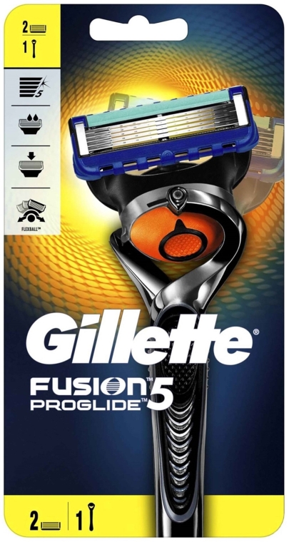 Бритва с 2 сменными кассетами - Gillette Fusion 5 ProGlide Flexball — фото N1
