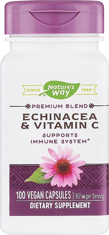 Пищевая добавка "Эхинацея с витамином С" - Nature's Way Echinacea & Vitamin C — фото N1