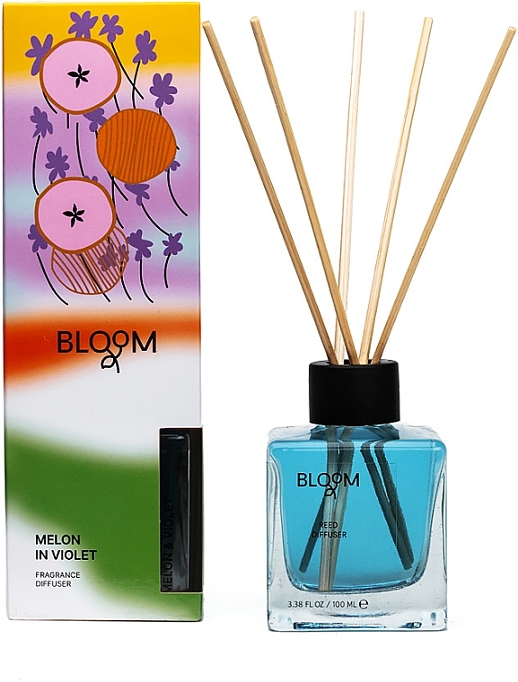 Aroma Bloom Reed Diffuser Melon In Violet - Аромадиффузор