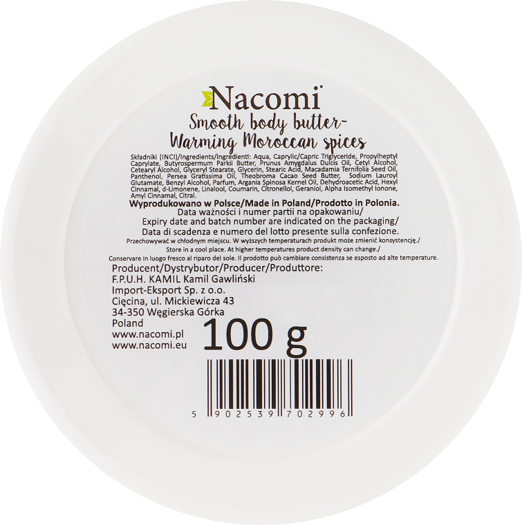 Масло для тіла "Теплі марокканські спеції" - Nacomi Smooth Body Butter Warming Moroccan Spices — фото N3