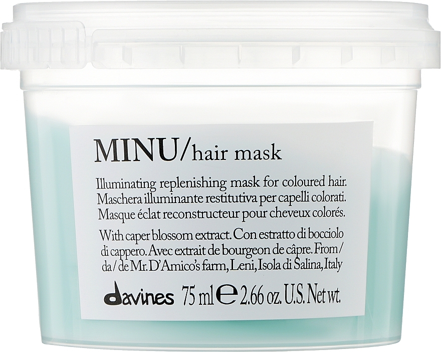 Маска для додання блиску і захисту кольору волосся - Davines Minu Mask 