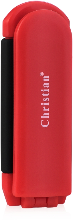 Расческа для волос с зеркальцем, CR-4003, красная - Christian — фото N2