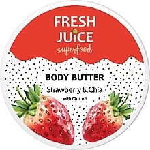 Крем-олія для тіла "Полуниця та чіа" - Fresh Juice Superfood Strawberry & Chia — фото N1