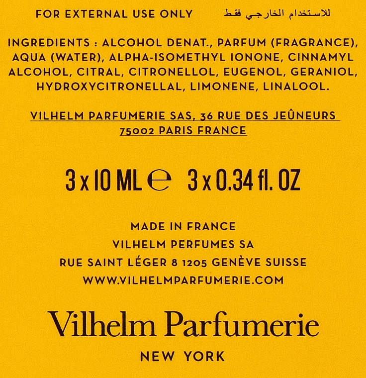 Vilhelm Parfumerie 125th & Bloom - Набор (edp/3x10ml) — фото N3