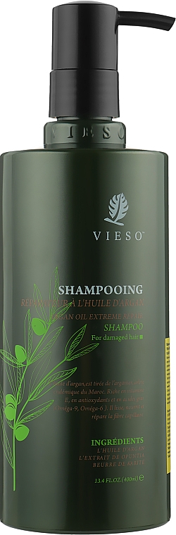 Відновлювальний шампунь з аргановою олією - Vieso Argan Oil Extreme Repair Shampoo — фото N1