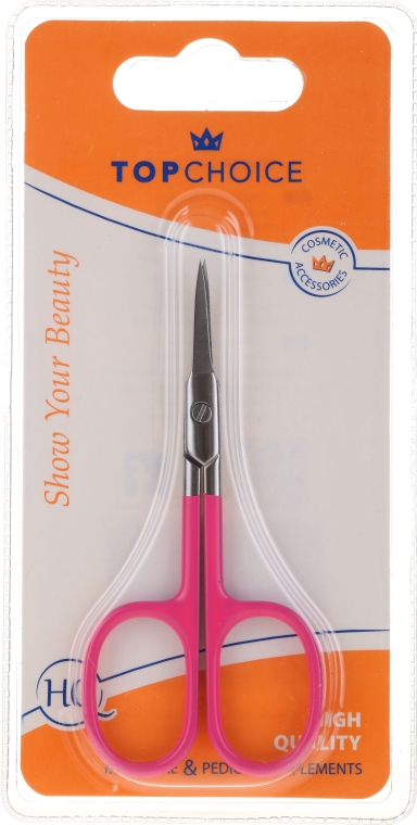Ножиці для кутикули 77661, рожеві - Top Choice Colours — фото N1