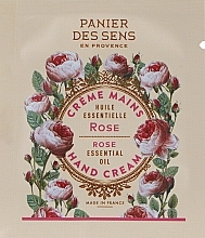 Духи, Парфюмерия, косметика Крем для рук "Роза" - Panier des Sens Hand Cream Rejuvenating Rose (пробник)