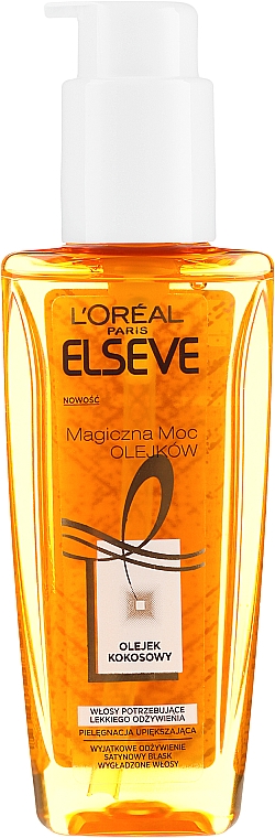 Олія для волосся "Чарівна сила масел", з кокосовим маслом - LOreal Elseve Magical Power Of Oils Coconut Hair Oil — фото N1