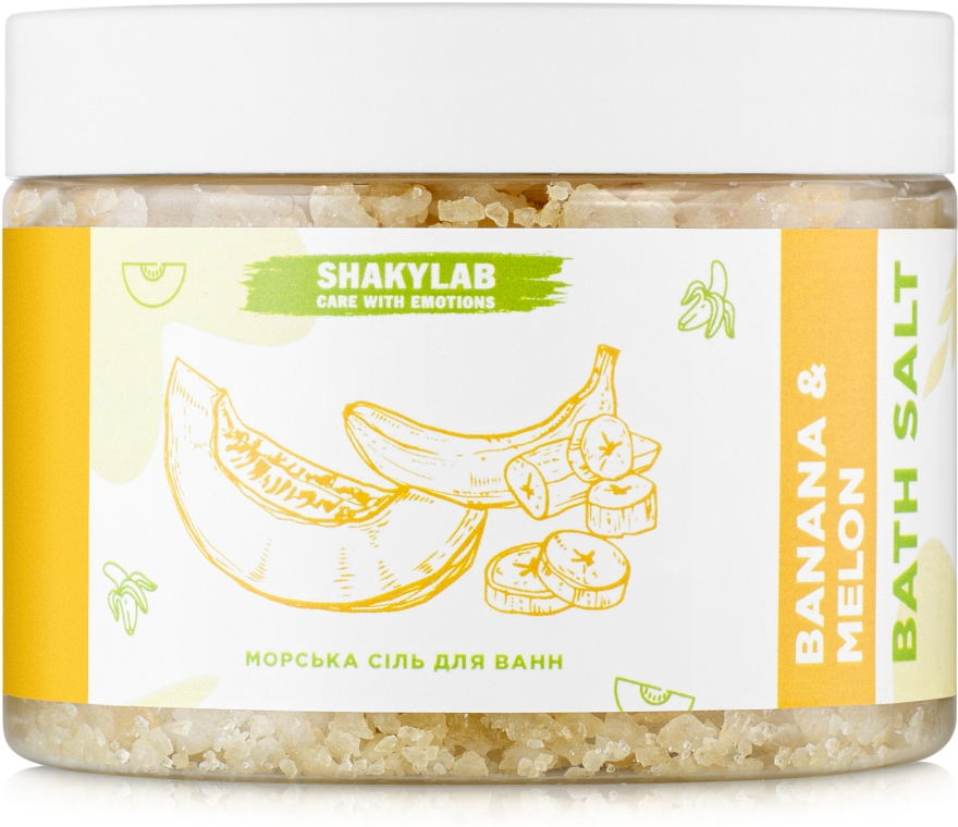 Сіль для ванн морська "Banana & Melon" - SHAKYLAB Natural Bath Salt