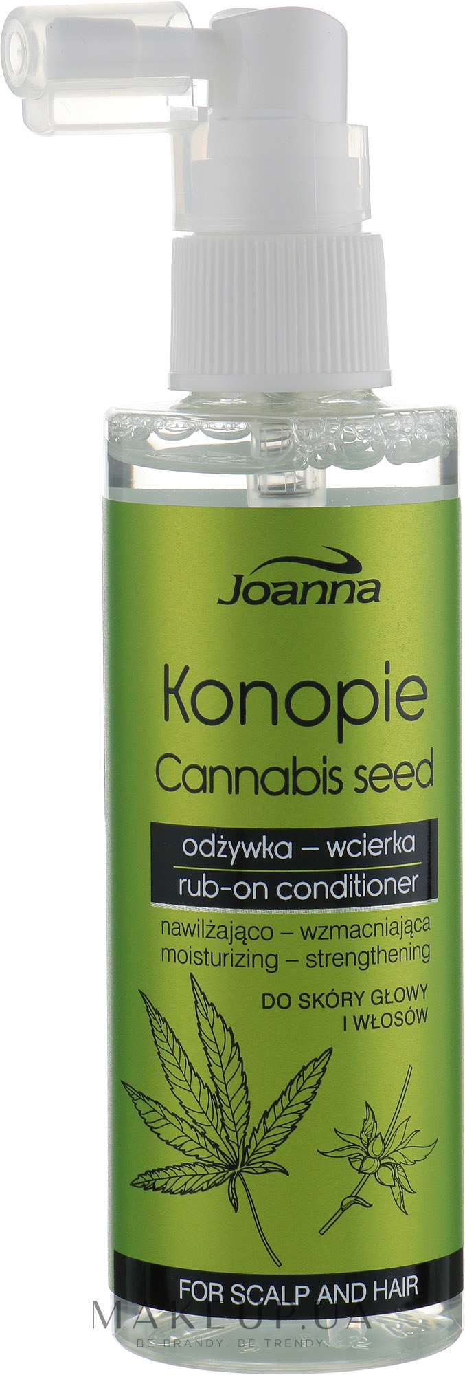 Несмываемый кондиционер с семенами конопли - Joanna Cannabis Seed Moisturizing-Strengthening Rub-on Conditioner — фото 100ml