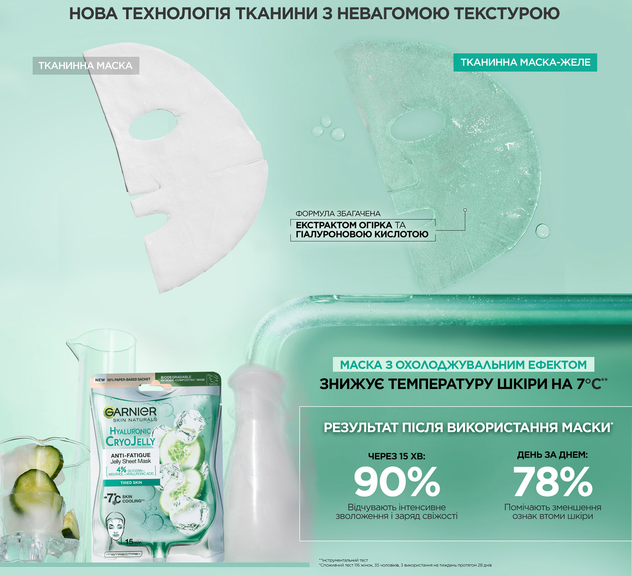 Garnier Skin Naturals Hyaluronic Cryo Jelly Sheet Mask