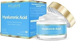 Парфумерія, косметика Крем для обличчя з гіалуроновою кислотою - Exclusive Cosmetics Hyaluronic Acid Intensive Moisturizing Day & Night Cream