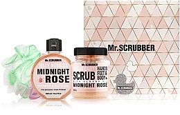 Духи, Парфюмерия, косметика УЦЕНКА Набор - Mr.Scrubber " Midnight Rose" (body/scr/300 g + sh/gel/300 ml + sh/sponge) *