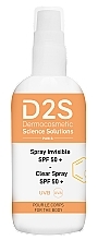 Парфумерія, косметика Прозорий спрей для тіла з SPF 50 - D2S Clear Spray SPF 50