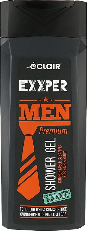 Гель для душу "Комфортне очищення для волосся й тіла" - Eclair Exxper Men Shower Gel — фото N1