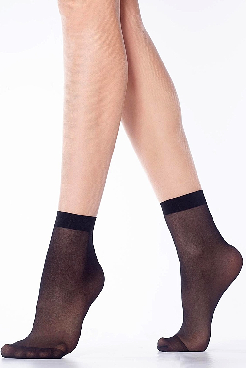 Шкарпетки жіночі "Elastan" 15 Den, 2 пари, Nero - Knittex — фото N2