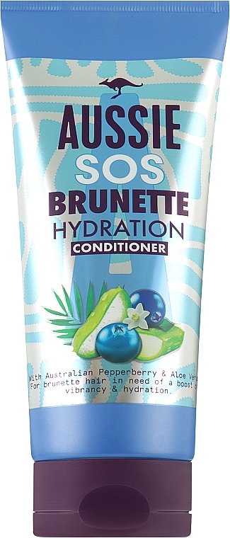 Кондиціонер для темного волосся - Aussie SOS 3 Minute Miracle Hair Conditioner Brunette — фото N1