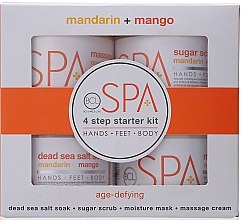 Духи, Парфюмерия, косметика Набор - BCL SPA 4 Step Starter Kit Mandarin Mango (scr/454g + salt/454g + mask/473ml + cr/473ml)