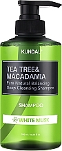 Парфумерія, косметика Шампунь "White Musk" - Kundal Tea Tree & Macadamia Deep Cleansing Shampoo