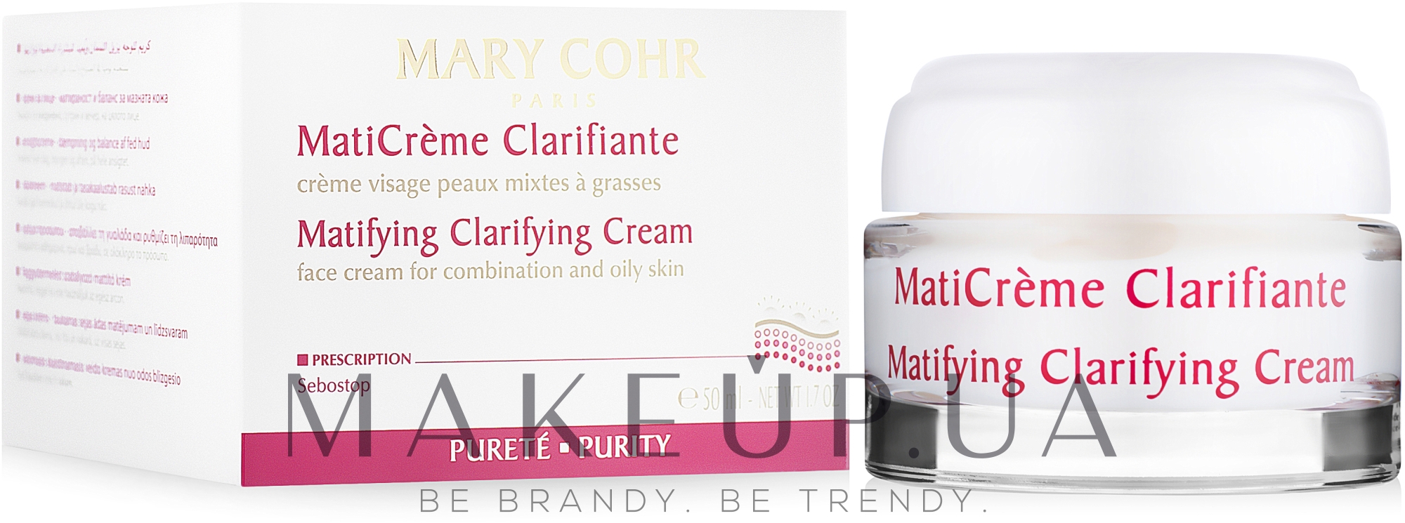 Нормализующий матирующий крем для лица - Mary Cohr Clarifying MatiCream — фото 50ml