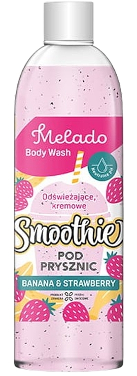 Гель для душа со скрабом "Банан и клубника" - Natigo Melado Body Wash Banana And Strawberry — фото N1