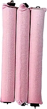 Парфумерія, косметика Набір оксамитових бігуді, 3 шт., рожеві - Yeye