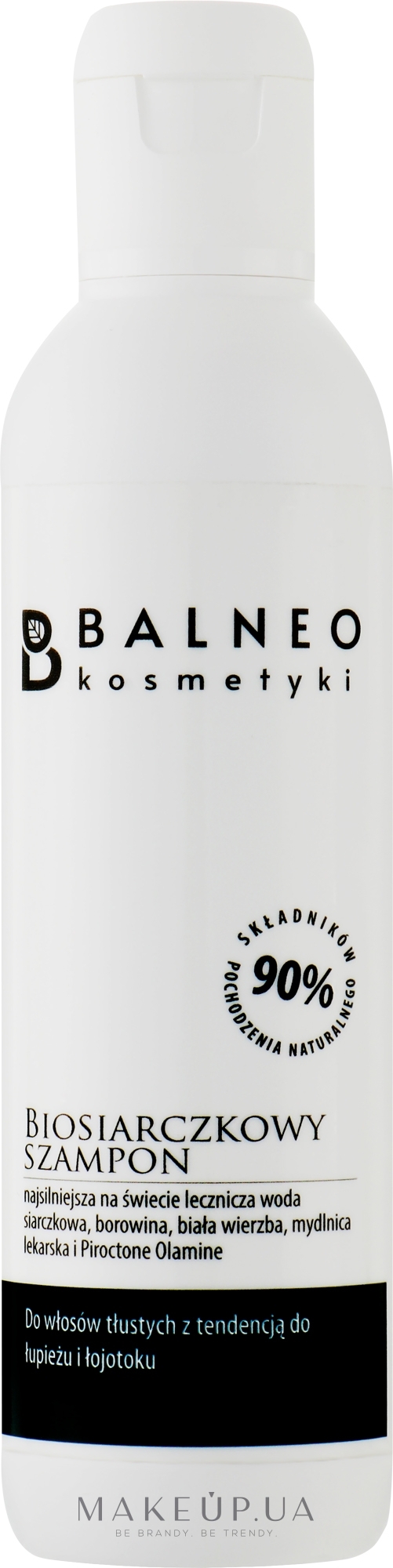 Биосульфидный шампунь для жирных волос, склонных к перхоти и себорее - Balneokosmetyki — фото 200ml