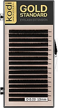 Духи, Парфюмерия, косметика Накладные ресницы Gold Standart D 0.03 (16 рядов: 10 мм) - Kodi Professional