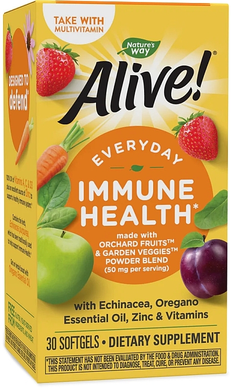 Харчова добавка для підтримки імунітету - Nature's Way Alive! Everyday Immune Health — фото N1