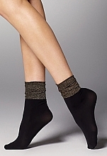 Шкарпетки жіночі "Jasmine", Nero-Oro - Veneziana — фото N2