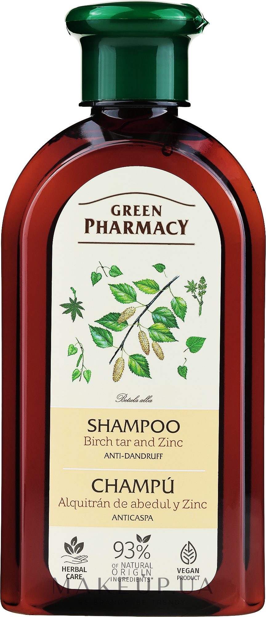 Шампунь "Березові бруньки та рицинова олія" - Зелена Аптека — фото 350ml