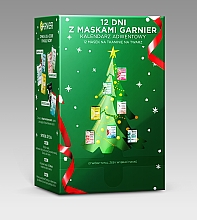 Духи, Парфюмерия, косметика Набор "Адвент-календарь", 12 продуктов - Garnier Skin Naturals 12 Days Of Mask Xmass 2022 