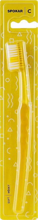 Зубна щітка "С", м'яка, жовта - Spokar C — фото N1