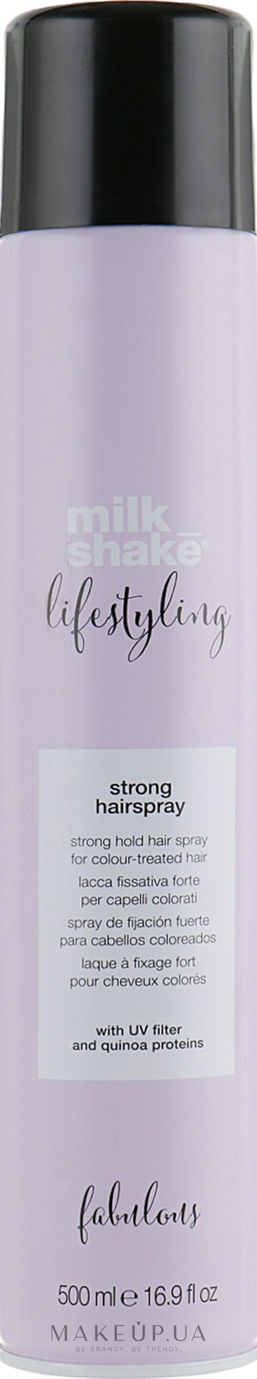 Лак для волосся сильної фіксації - Milk Shake Lifestyling Hairspray Strong — фото 500ml