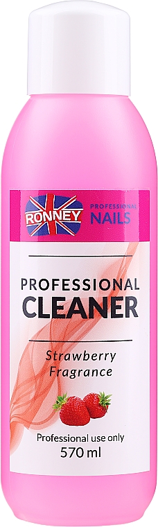 Знежирювальний засіб для нігтів "Полуниця" - Ronney Professional Nail Cleaner Strawberry — фото N2