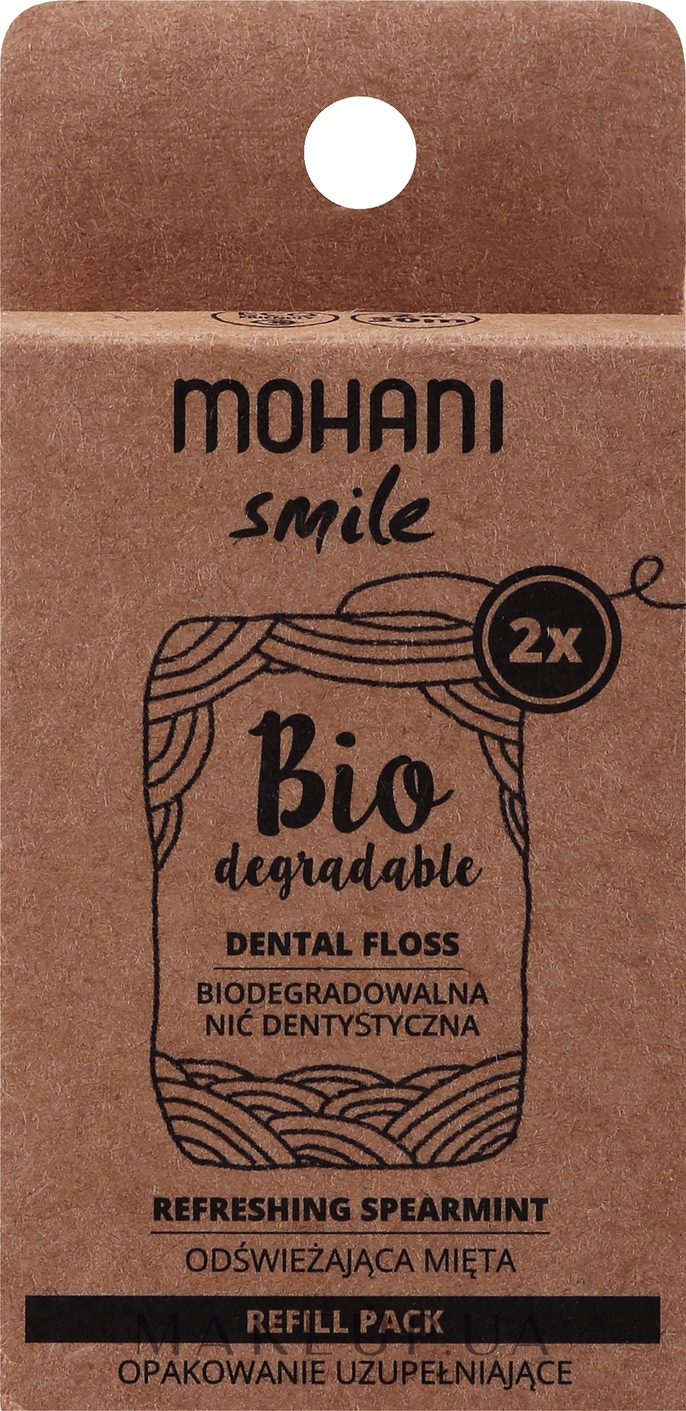 Биоразлагаемая зубная нить, мятная - Mohani Smile Dental Floss — фото 2шт