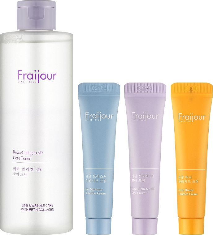 Набор - Fraijour Moisturization And Lifting With Retinol And Probiotics Kit (f/toner/250ml + f/cr/3x10ml) — фото N2