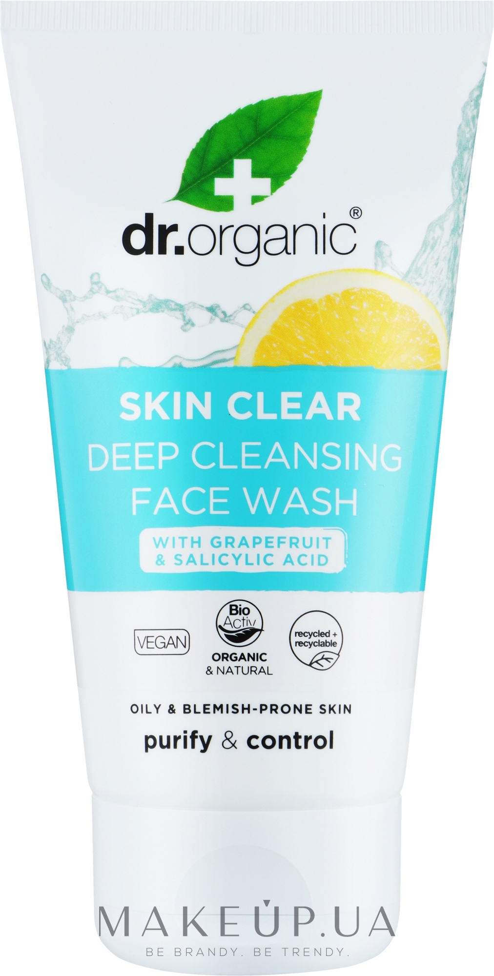 Глибоко очищувальний гель для вмивання 5в1 - Dr. Organic Skin Clear 5in1 Deep Pore Cleansing Face Wash — фото 125ml