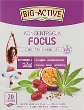 Диетическая добавка "Зеленый чай с семенами конопли, листьями гинкго и орехами кола для концентрации" - Big-Active Focus — фото N1
