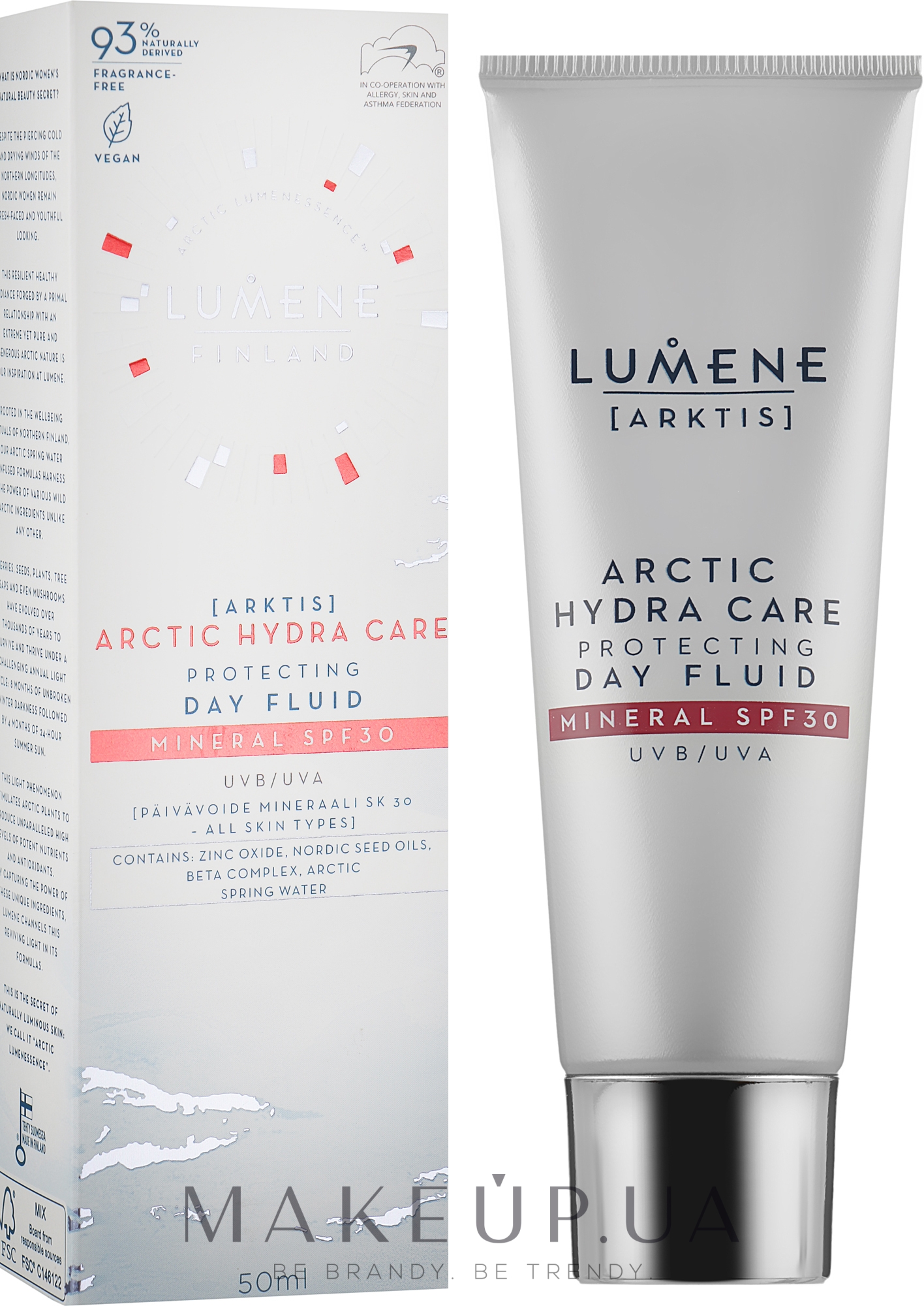 Денний флюїд для обличчя з мінеральним фільтром - Lumene Arctic Hydra Care Protecting Day Fluid Mineral SPF30 — фото 50ml