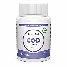 Духи, Парфюмерия, косметика Рыбий жир из печени трески, 500 мг - Biotus Cod Liver Oil