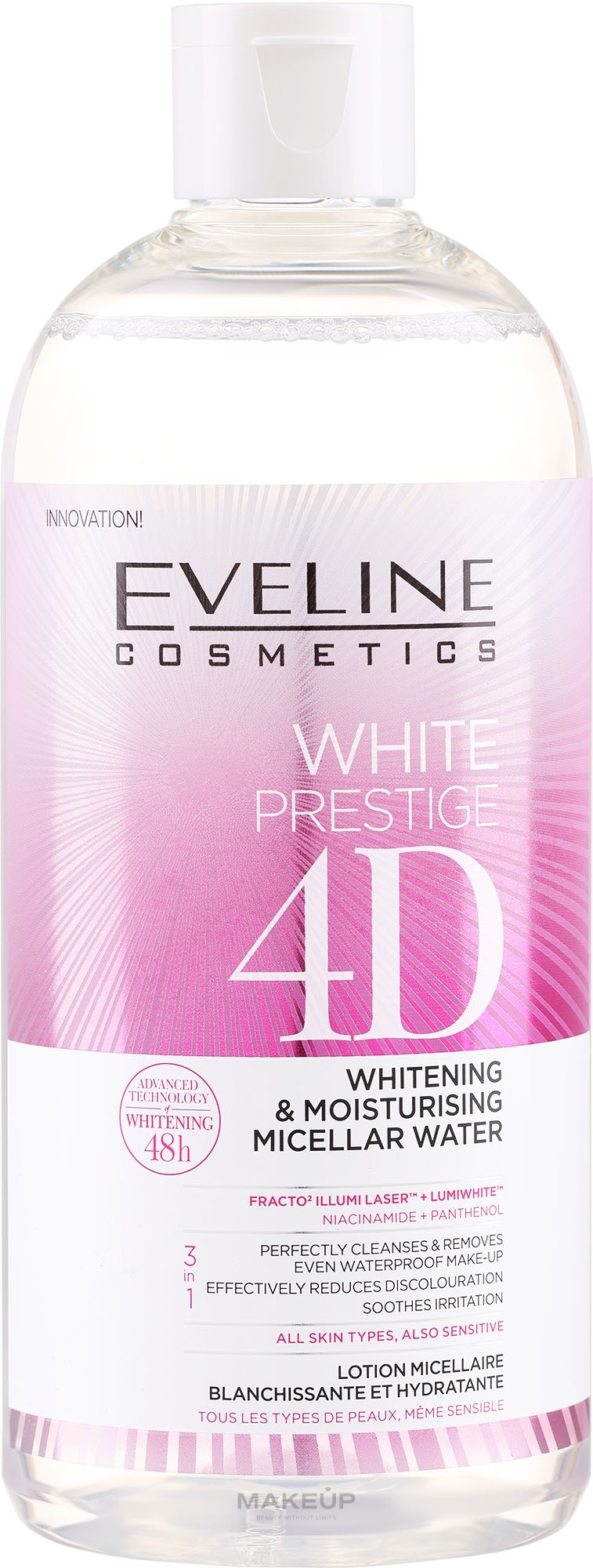 Міцелярна вода - Eveline White Prestige 4d Whitening & Moisturising Micellar Water All Skin — фото 400ml