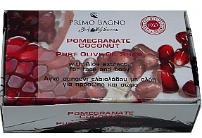 Мыло с оливковым маслом "Гранат и Кокос" - Primo Bagno Pomegranate Coconut Pure Olive Oil Soap — фото N1