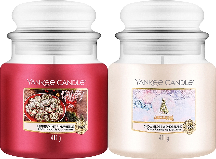 Набір свічок - Yankee Candle Snow Globe Wonderland 2 Medium Candle (candle/2x411g) — фото N2
