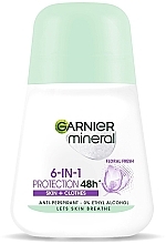 Духи, Парфюмерия, косметика Дезодорант-ролик - Garnier Mineral Women Roll On Protection 6 Floral Fresh