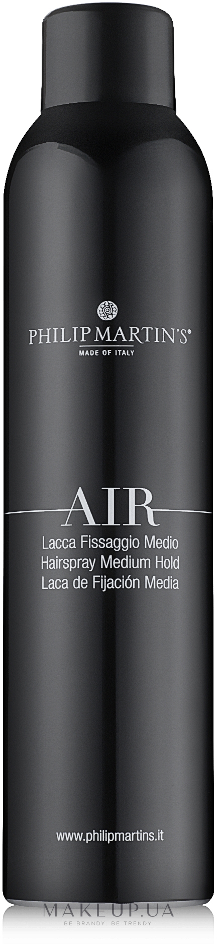 Лак для волосся середньої фіксації - Philip Martin's Hairspray Medium Hold Black — фото 300ml
