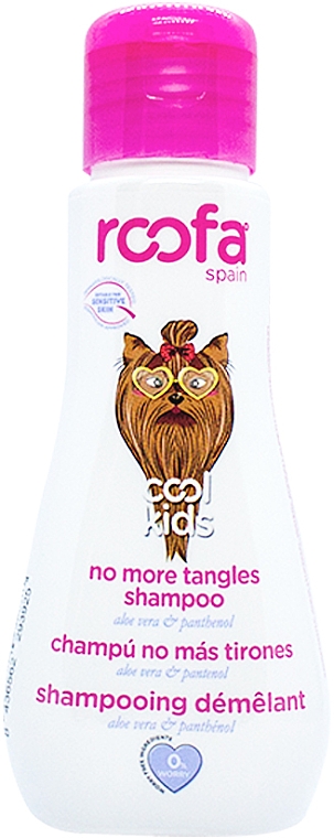 Шампунь для длинных волос с алоэ вера и ароматом клубники, с 4 лет - Roofa Cool Kids No More Tangles Shampoo (мини) — фото N1