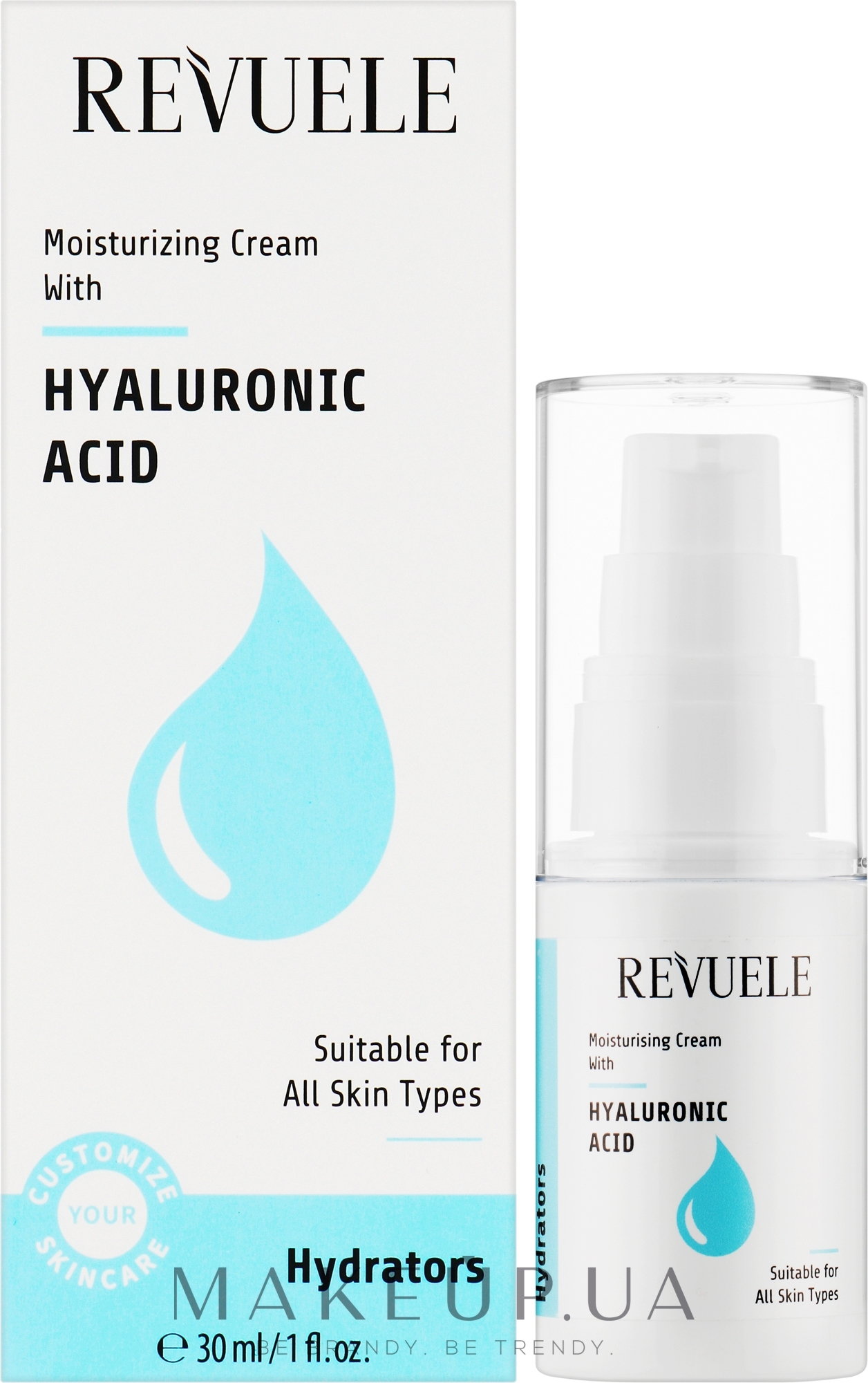 Зволожувальна сироватка для обличчя з гіалуроновою кислотою - Revuele Hydrators Hyaluronic Acid — фото 30ml