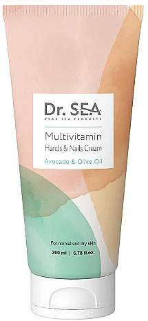 Мультивітамінний крем для рук і нігтів "Avocado & Olive Oil" - Dr.Sea Multivitamin Hands & Nails Cream — фото N1